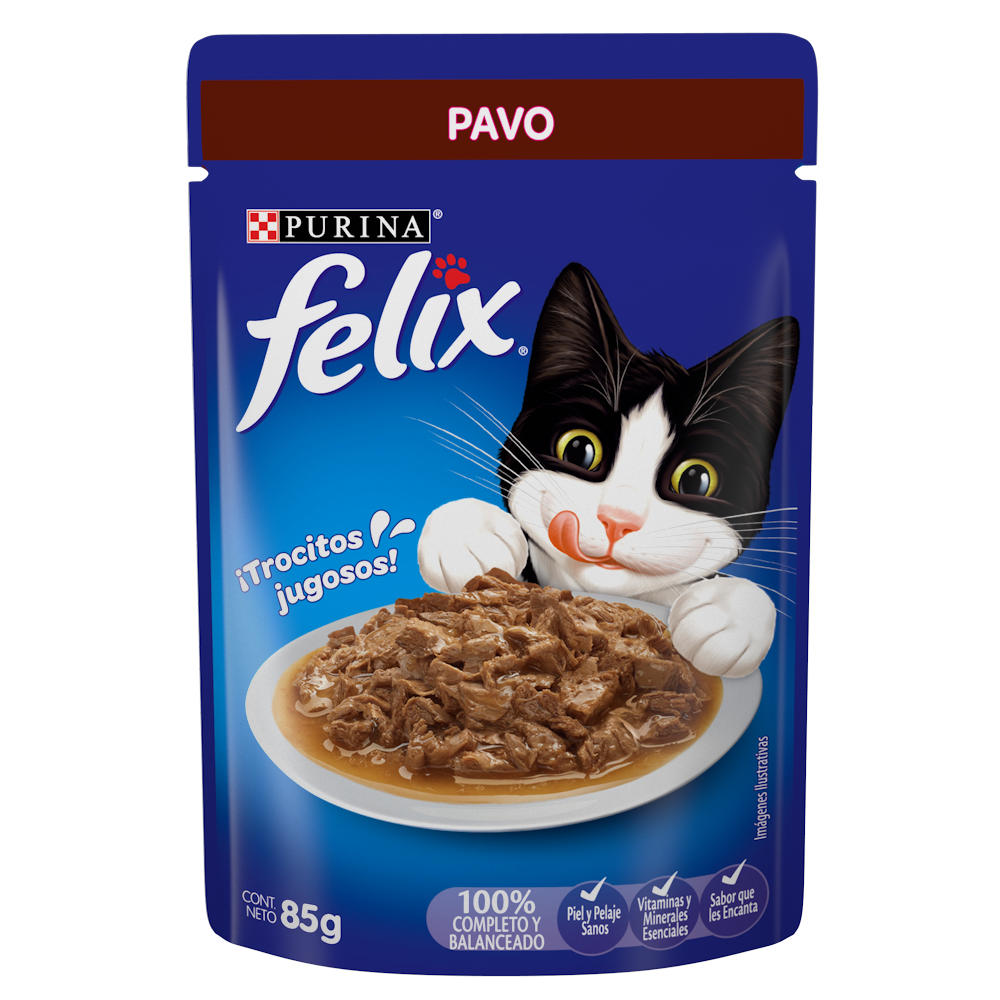 Purina Felix Pouch Gatos Pavo en salsa 85gr