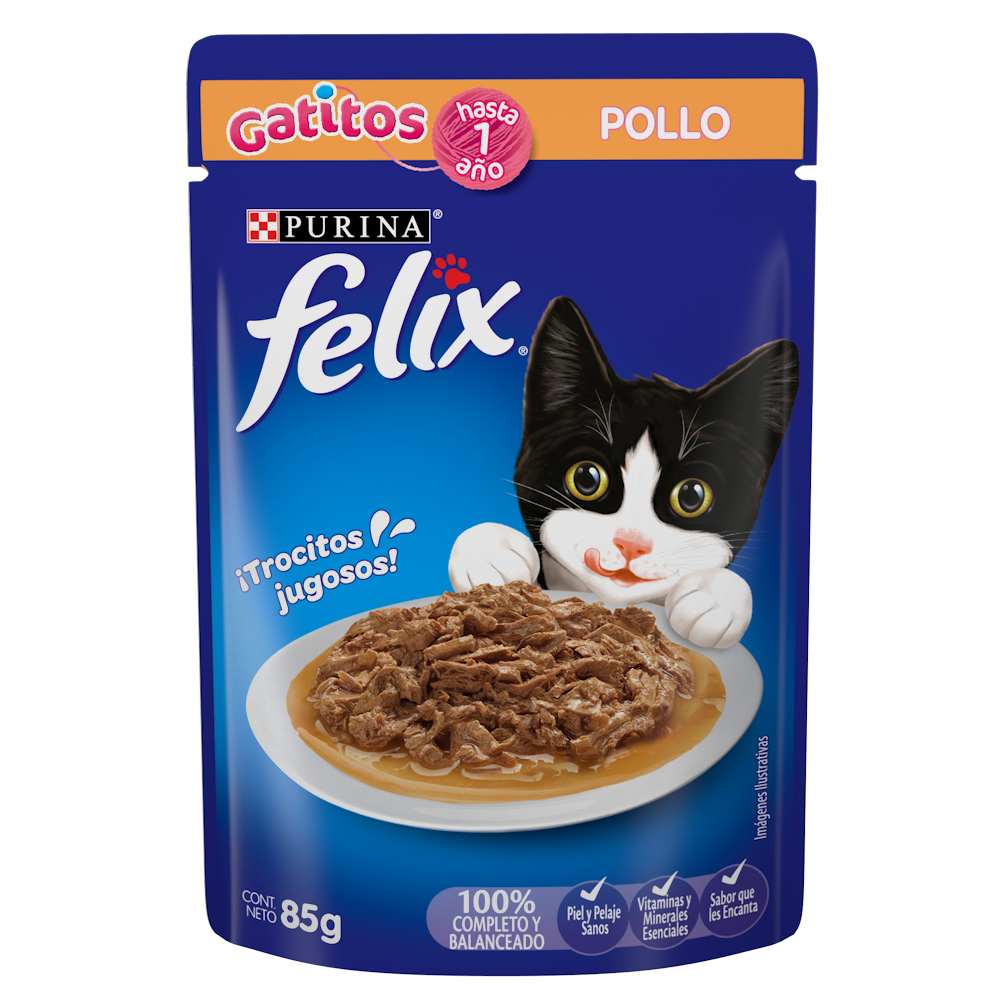 Purina Felix Pouch Gatitos Pollo 85gr