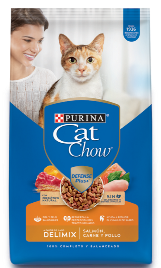 Cat Chow "Delimix" Salmón, carne y pollo (1.5 Kg)